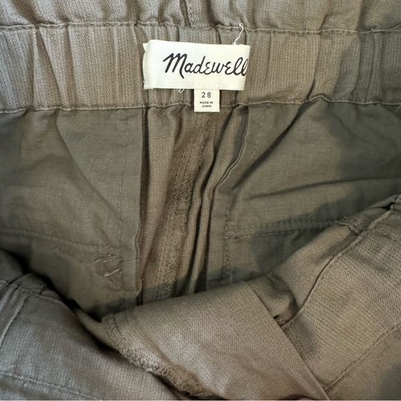 Madewell Pull-On Paperbag Pants in Olive Green Size 28 - Picture 6 of 7